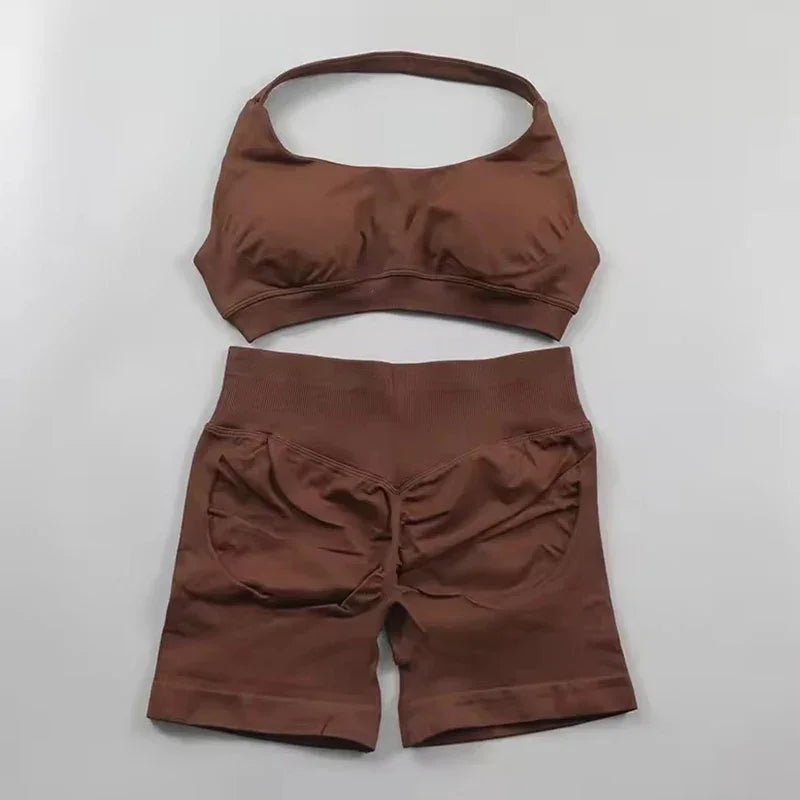 Sports Shorts Set 2 Pieces Seamless Yoga Set - Empire P.E