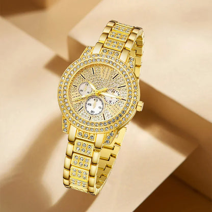 Women's Quartz Watch Gold Luxury Set ﻿ - Empire P.E