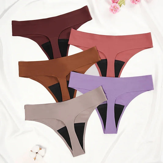 New Design Seamless Low Waist Leak Proof 4 Layer Menstrual Thong - Empire P.E