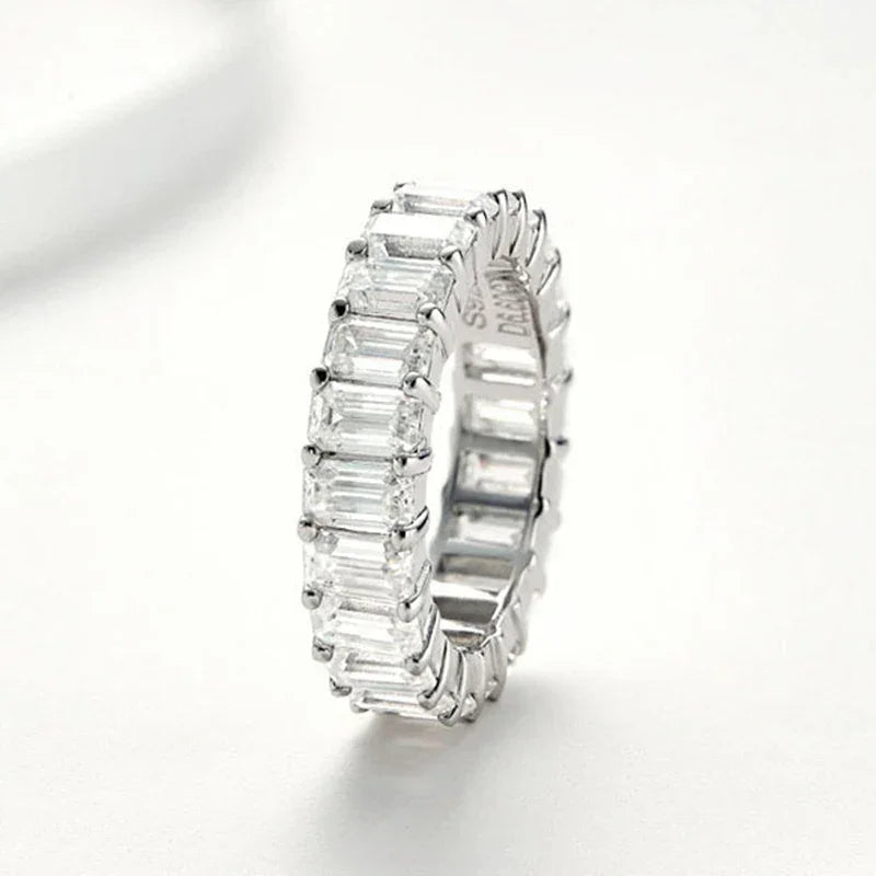 [ Moissanite Rings ] Emerald Oval Moissanite Diamond Rings For Women S925 Sterling Silver - Empire P.E