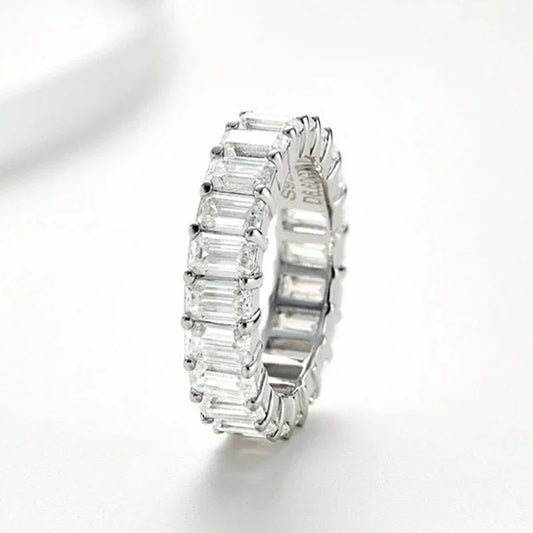 [ Moissanite Rings ] Emerald Oval Moissanite Diamond Rings For Women S925 Sterling Silver - Empire P.E
