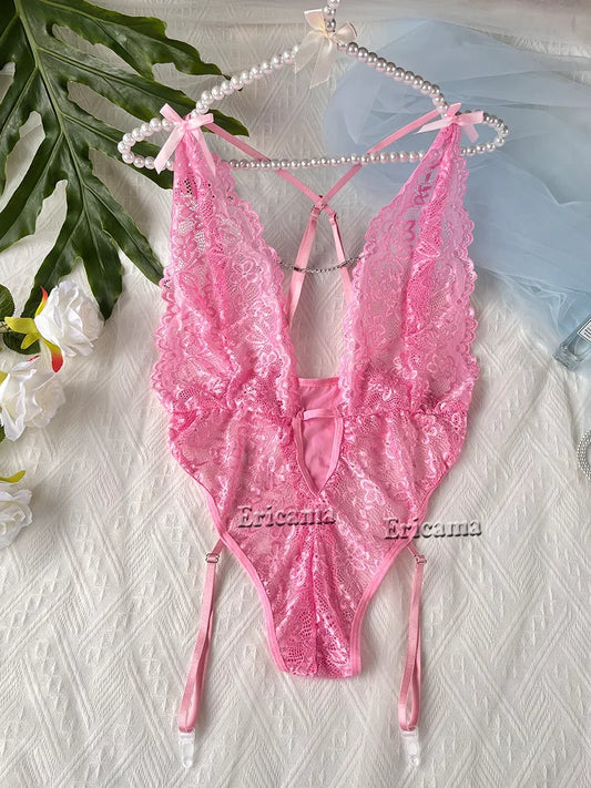 Sexy Lingerie Woman Lace Transparent Sets - Empire P.E