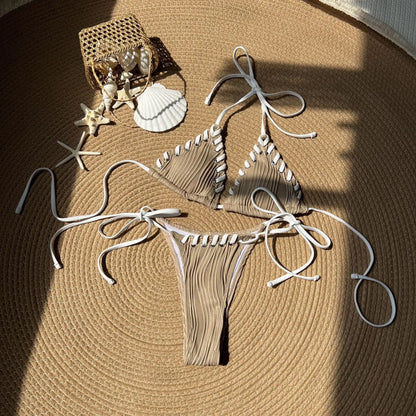 Vacation Low Waist Two Piece Sexy Bikini Set - Empire P.E