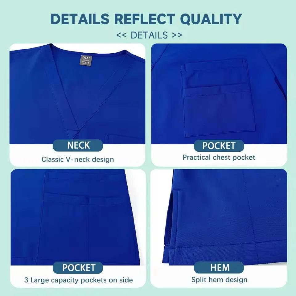 Hot Sale Nurse Scrubs Set Women Anti Wrinkle Washable Soft Hospital Uniform Medical Scrubs Women Scrubs Sets Medical Accessories - Empire P.E