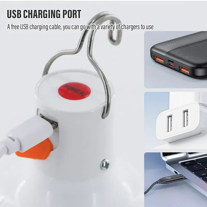 Outdoor USB Rechargeable LED Lamp Bulbs High Brightness Emergency - Empire P.E