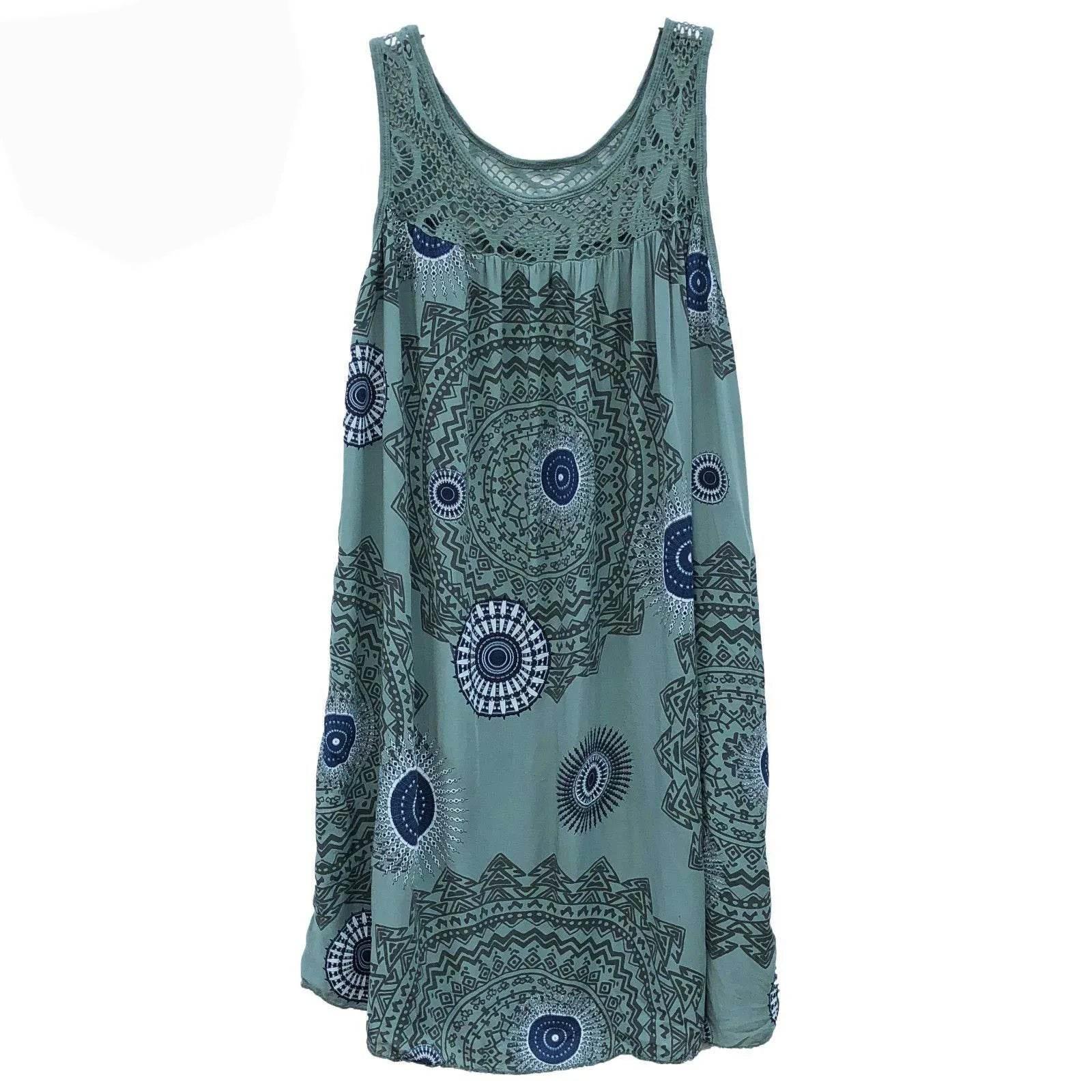 Women's clothing summer sleeveless camisole dress lace print sleeveless large swing loose sexy dress long skirt plus size - Empire P.E