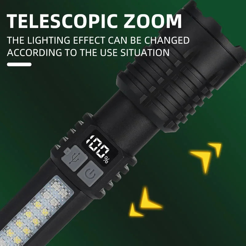 Portable Rechargeable High Power LED Flashlights With Display Screen - Empire P.E