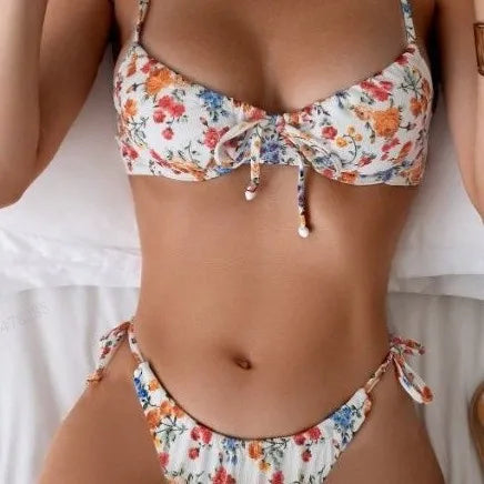 2025 Women's Floral Printed Bikinis Set