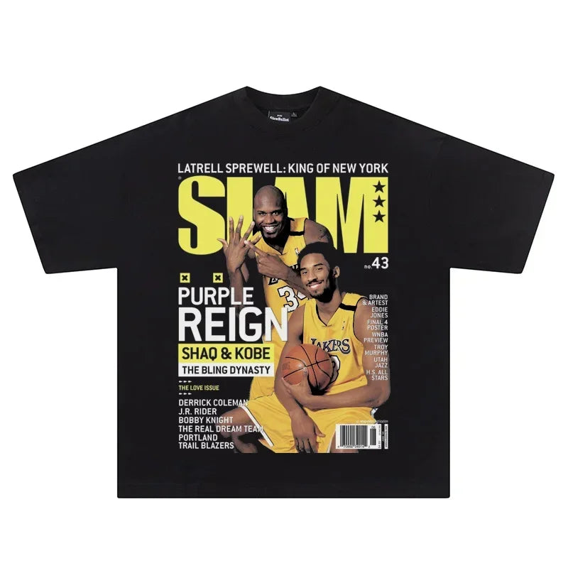 Hip-hop street basketball star print T-shirt for men - Empire P.E