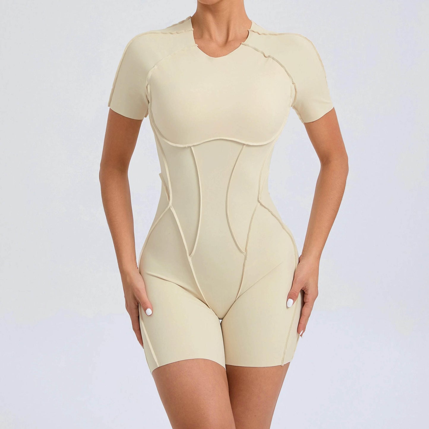 Short Jumpsuit Gym Clothes For Women Sportswear Fitness Overalls Backless Scrunch Booty Yoga Suit Sports Set Outfit - Empire P.E
