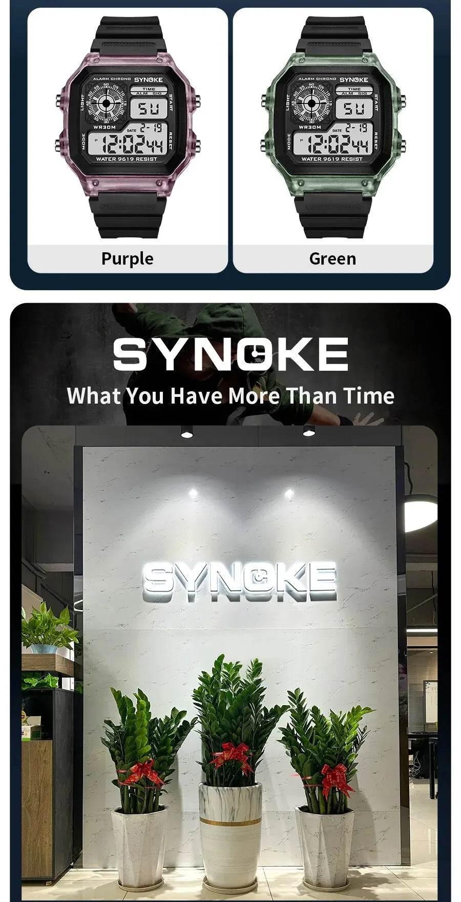 SYNOKE Digital Watches Men Sports Luminous Multifunction Waterproof Women Wristwatch Outdoor and Running Student Seven Lights - Empire P.E