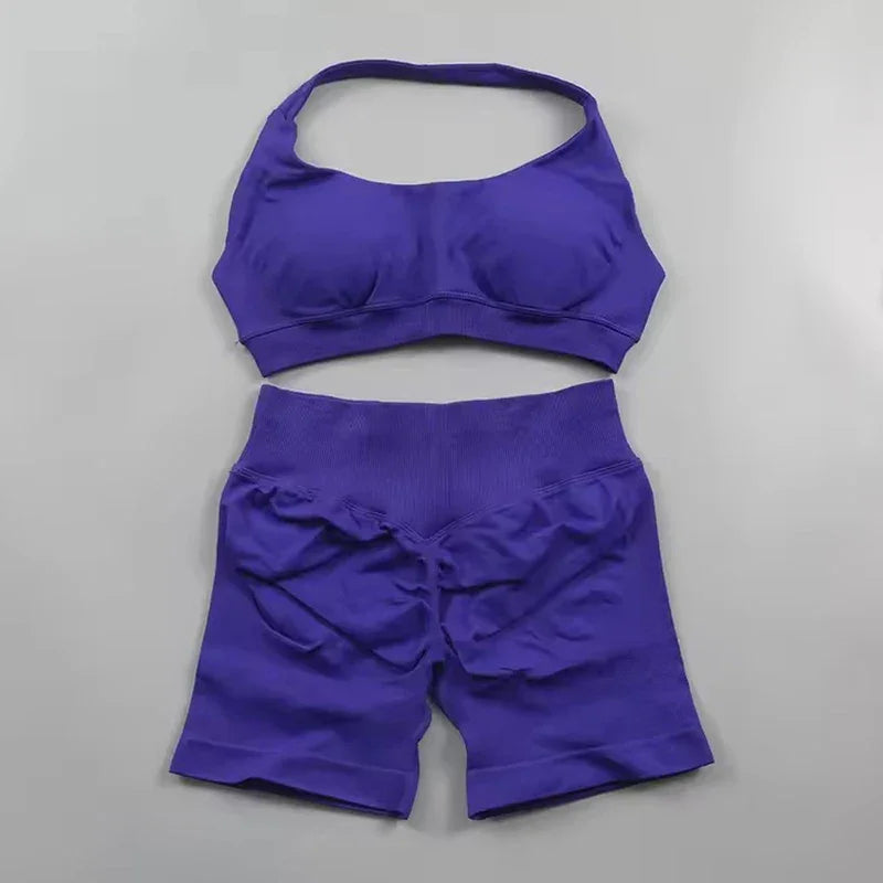 Sports Shorts Set 2 Pieces Seamless Yoga Set - Empire P.E