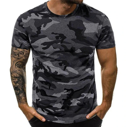 Camouflage 3D Printed Pattern T-Shirt Short Sleeve Men's Clothing For Summer T Shirts Comfortable Top Outdoor Sportwear - Empire P.E