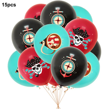 Pirate Party Decorations Dinner Plates Dessert Plates Cups Napkins Pirate Birthday Party Supplies for Kids Boys and Girls Party - Empire P.E