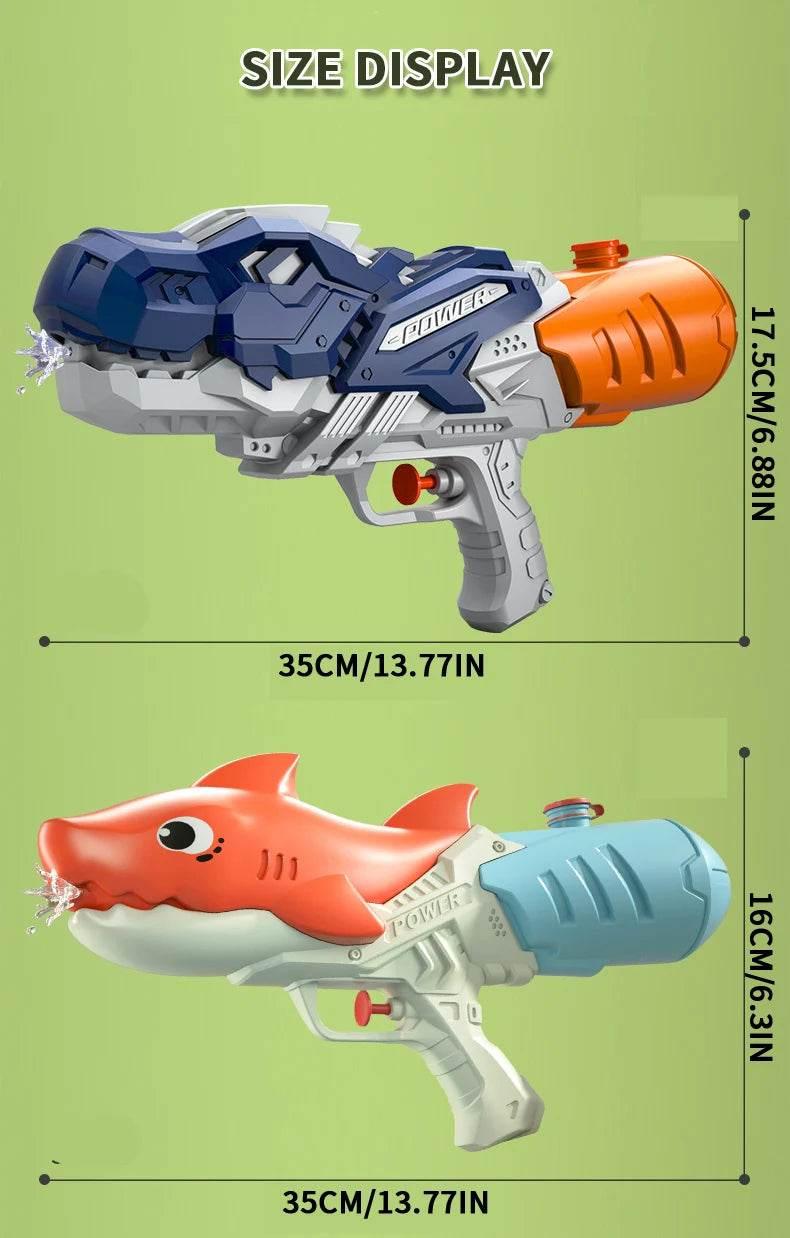 Dinosaurs, ducks, sharks, twin sprinklers, water gun toys, water fights, family gatherings, party games, water pools, beach toys - Empire P.E