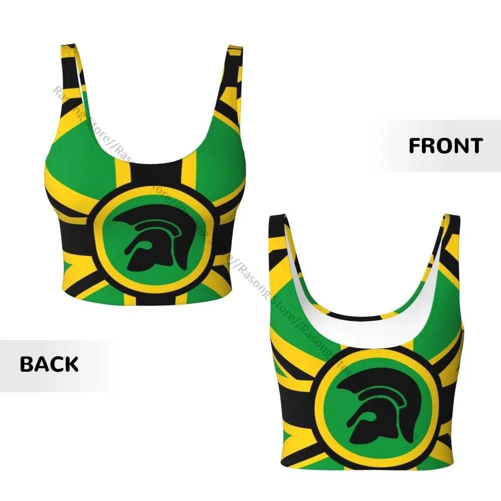 Sports Bra Women Running Yoga Clothes Vest Jamaica Kingdom Flag Gathering Fitness Vest - Empire P.E