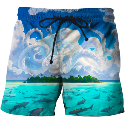 Summer Men's Quick Drying Hawaii Holiday Sports Swimming Trunks