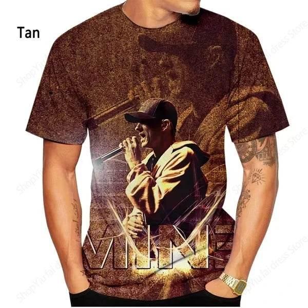 Men's Tshirt Rapper EMINEM 3d Print T-shirt Men Women Fashion T-shirts Kids Hip Hop Tops Tees Rock Rap Tshirt Summer - Empire P.E
