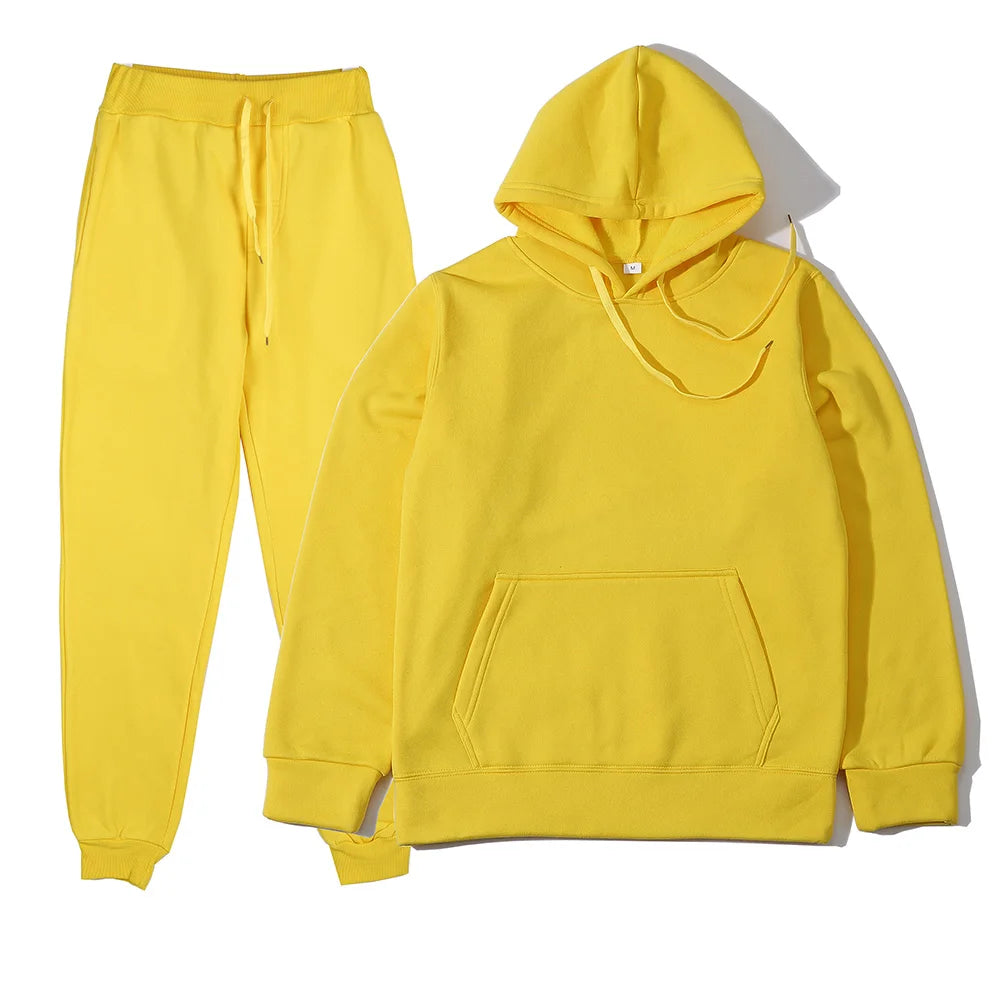 Sports Suits Fashion Tracksuit Hoodies + Pants Two Pieces Sets