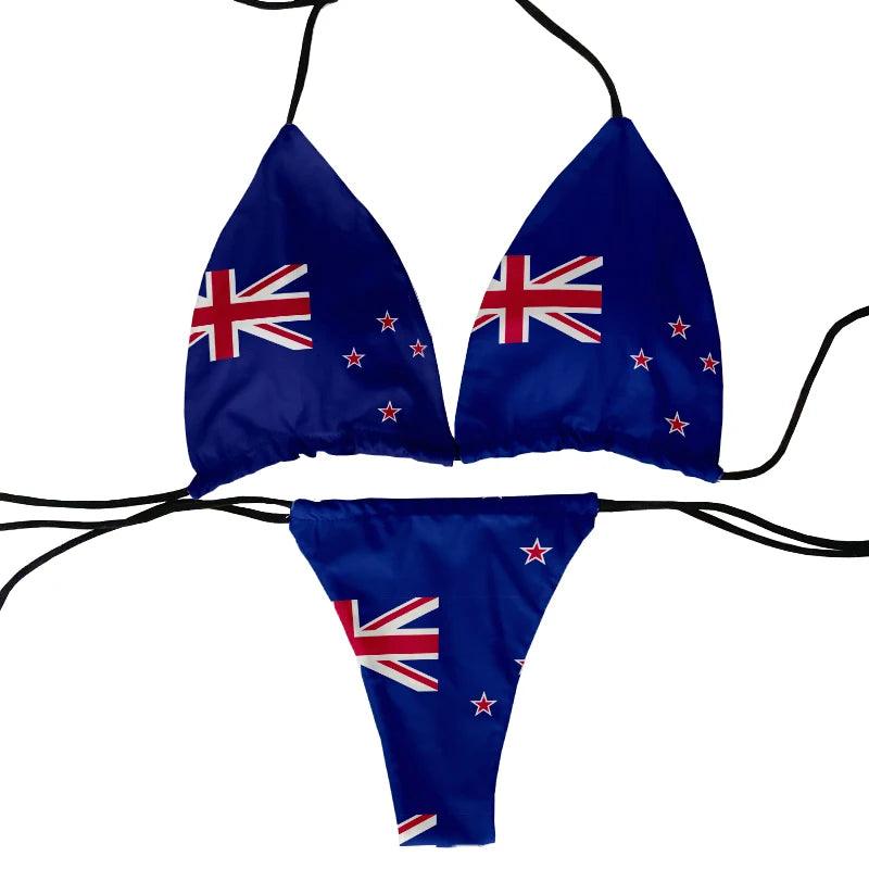 Fashion flag pattern printed swimsuit - Empire P.E