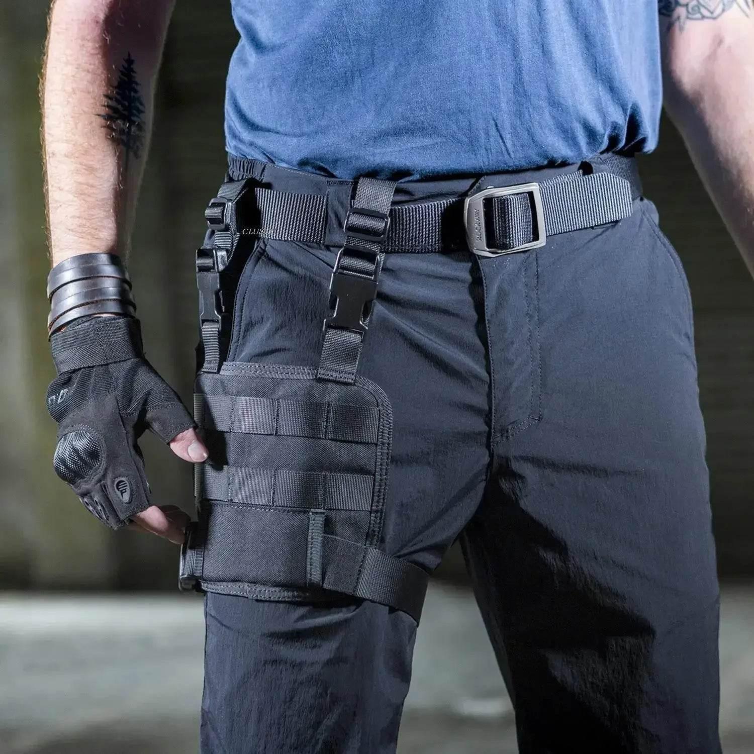 Tactical Molle EDC Pouch Compact Utility Pouch 600D Organizer Tools Bags with Thigh Rig Panel Multipurpose Tool Bag Wasit Bag - Empire P.E