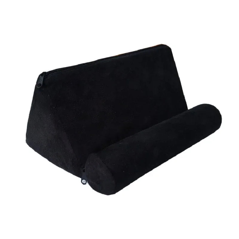 Pillow flat tablet holder supports the bed