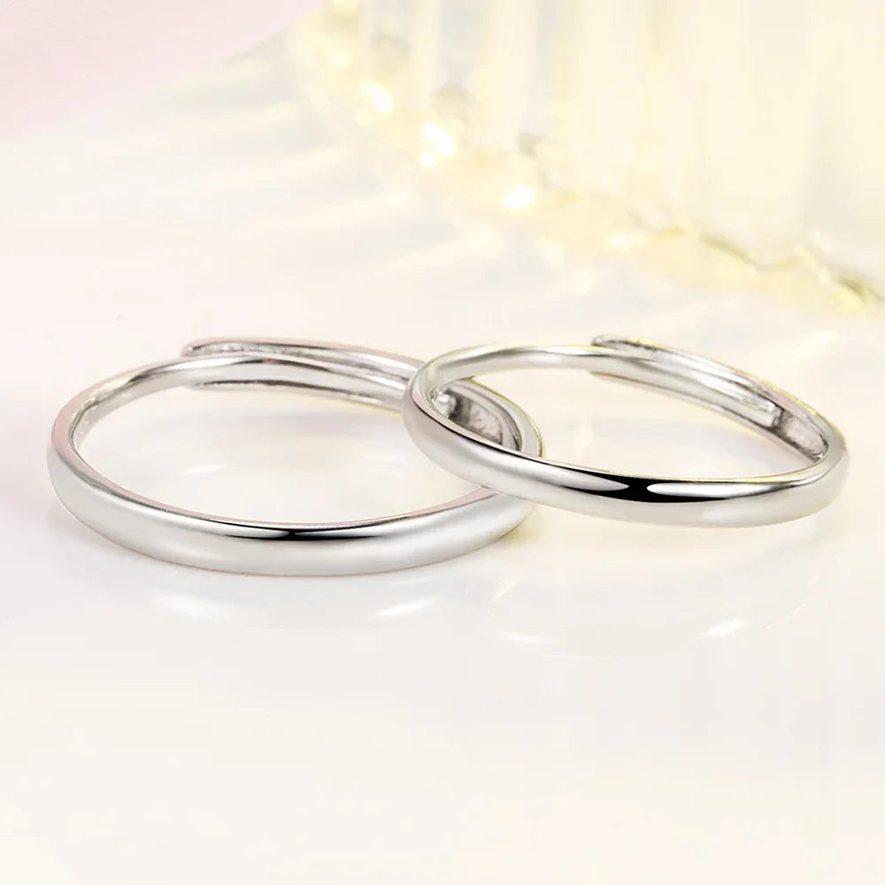 NEW 925 Sterling Silver Moissanite Diamond Couple Rings - Empire P.E