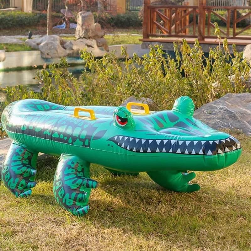 Inflatable Floating Row Children Adults Water Toys Crocodile Shape Simulation Inflatable Animal for Swimming Kids Pool - Empire P.E