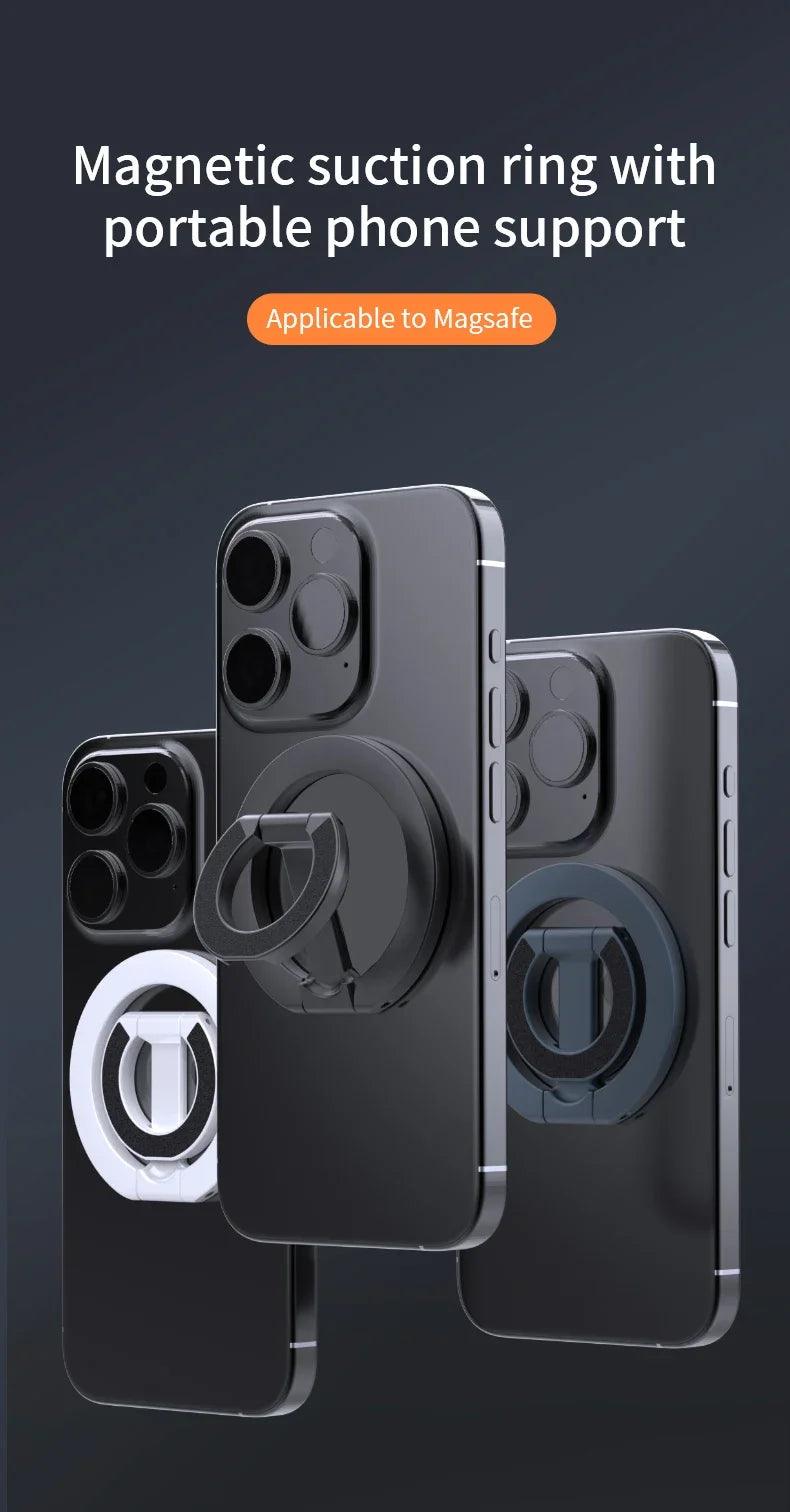 For MagSafe Double Sided Magnetic Phone Ring Holder Portable Folding Cellphones Stand Phone Accessories Support Bracket Grip Tok - Empire P.E
