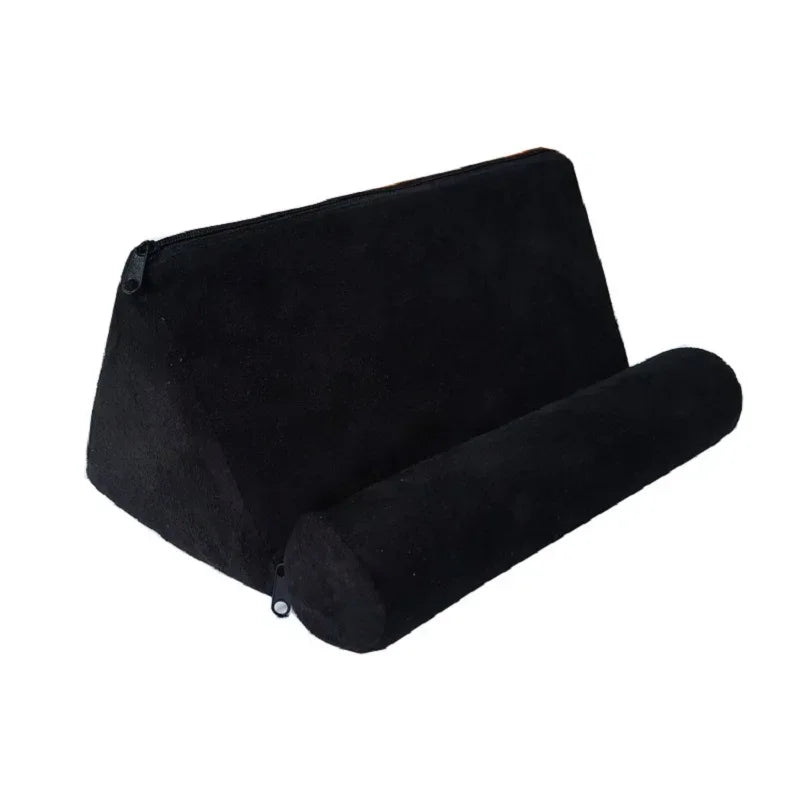 Pillow flat tablet holder supports the bed