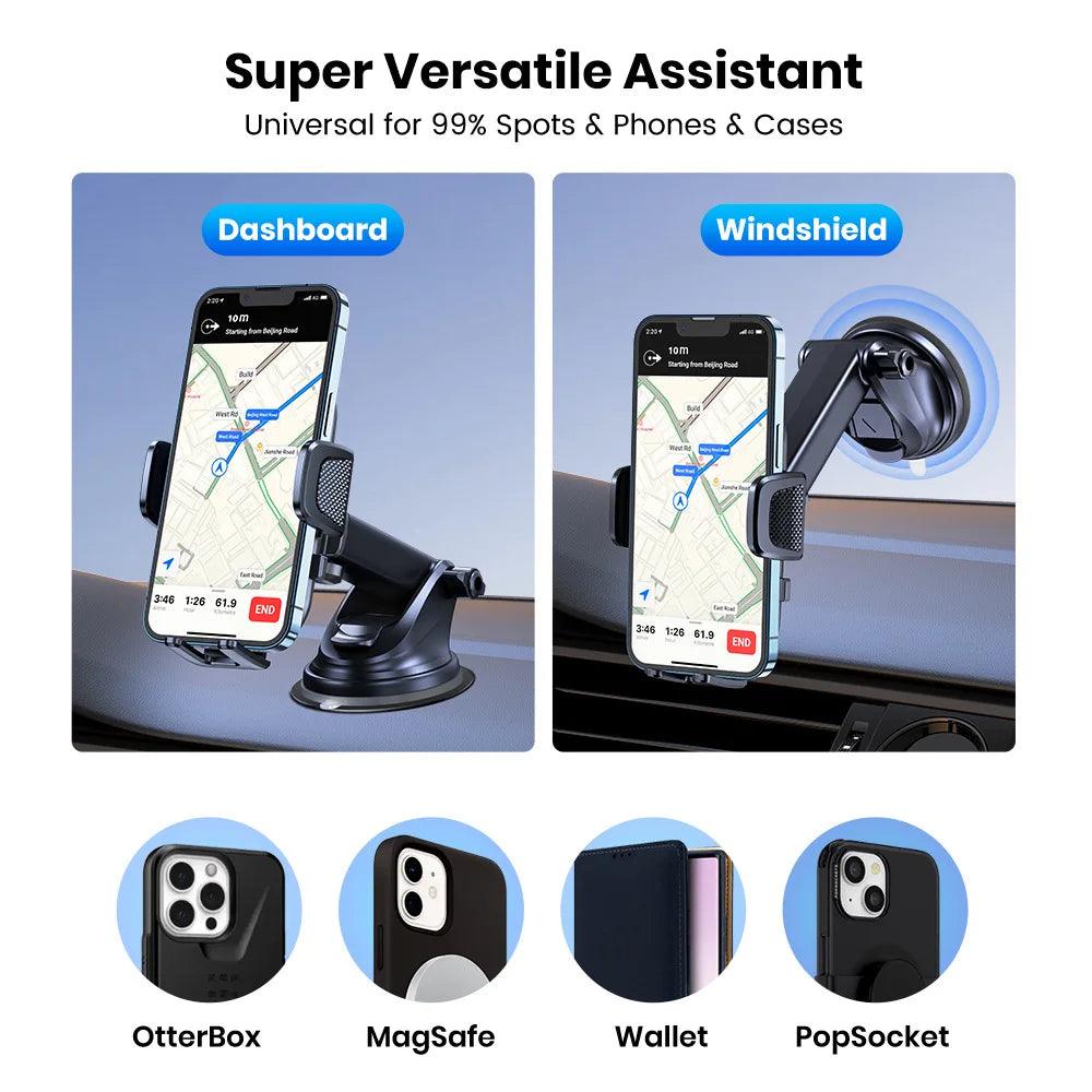 TOPK Car Phone Holder Mount for IPhone[Powerful Suction] Phone Mount for Car Dashboard Car Accessories Automobile for Smartphone - Empire P.E