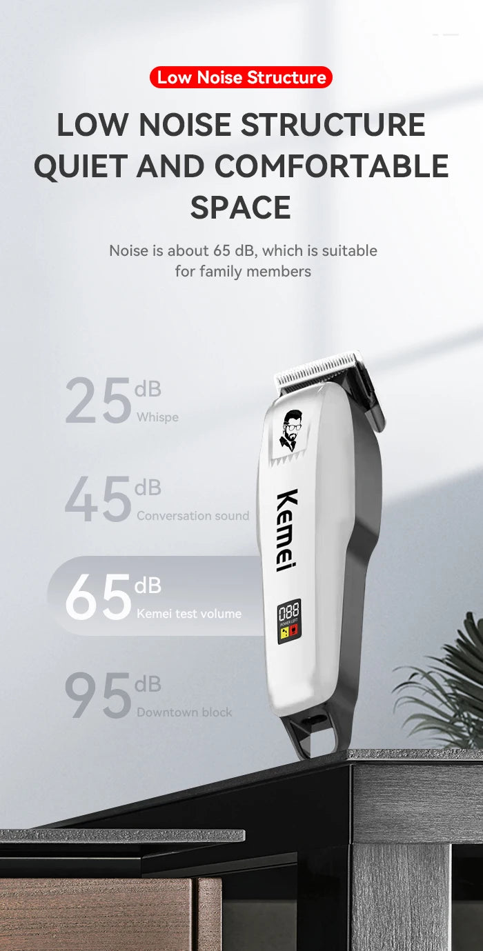 Kemei KM-PG809A KM-PG232 LCD USB Charging Hair Clipper Adjustable - Empire P.E