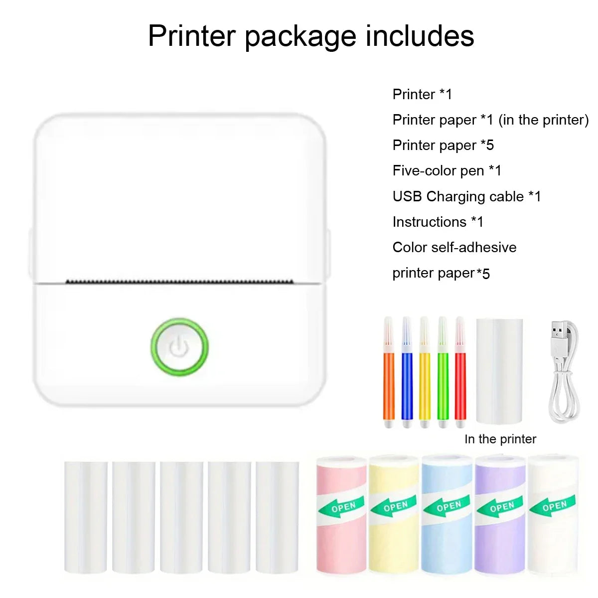 Mini Portabl Printer Inkless Sticker Maker - Empire P.E