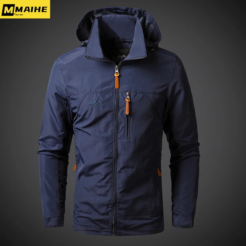 Men's Windbreaker Waterproof Military Hooded Coat - Empire P.E