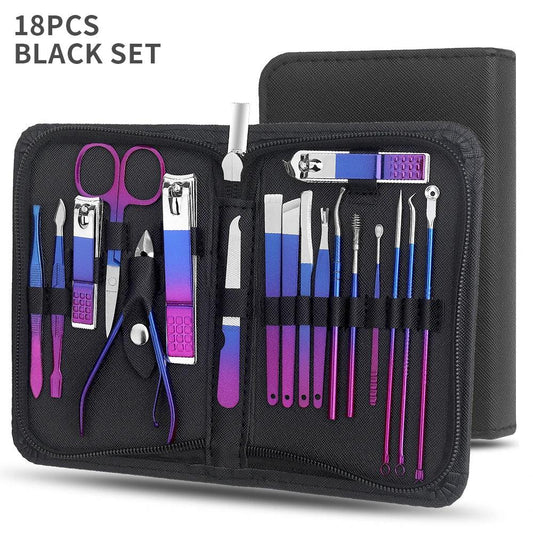 Manicure Set, Stainless Steel Gradient Professional Pedicure Kit - Empire P.E