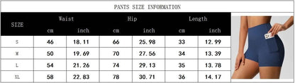 Women Sports Short With PocketedYoga Legging Shorts Squat Proof High Waist Fitness Tight Shorts Quick Drying Cycling Workout Gym - Empire P.E
