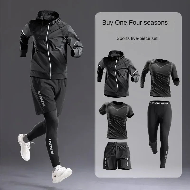 Men's Sportswear 1-5Pcs Suit All-Season Track Suit Set - Empire P.E