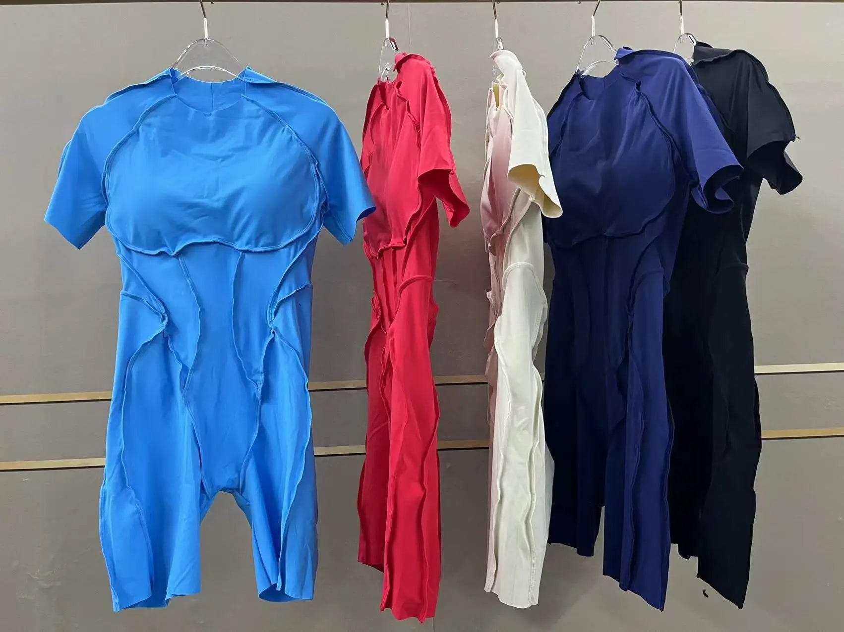 Short Jumpsuit Gym Clothes For Women Sportswear Fitness Overalls Backless Scrunch Booty Yoga Suit Sports Set Outfit - Empire P.E