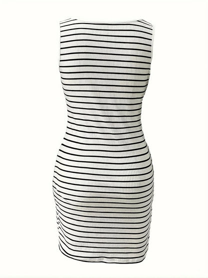 Fashion women's zipper waist knitted hip dress - Empire P.E