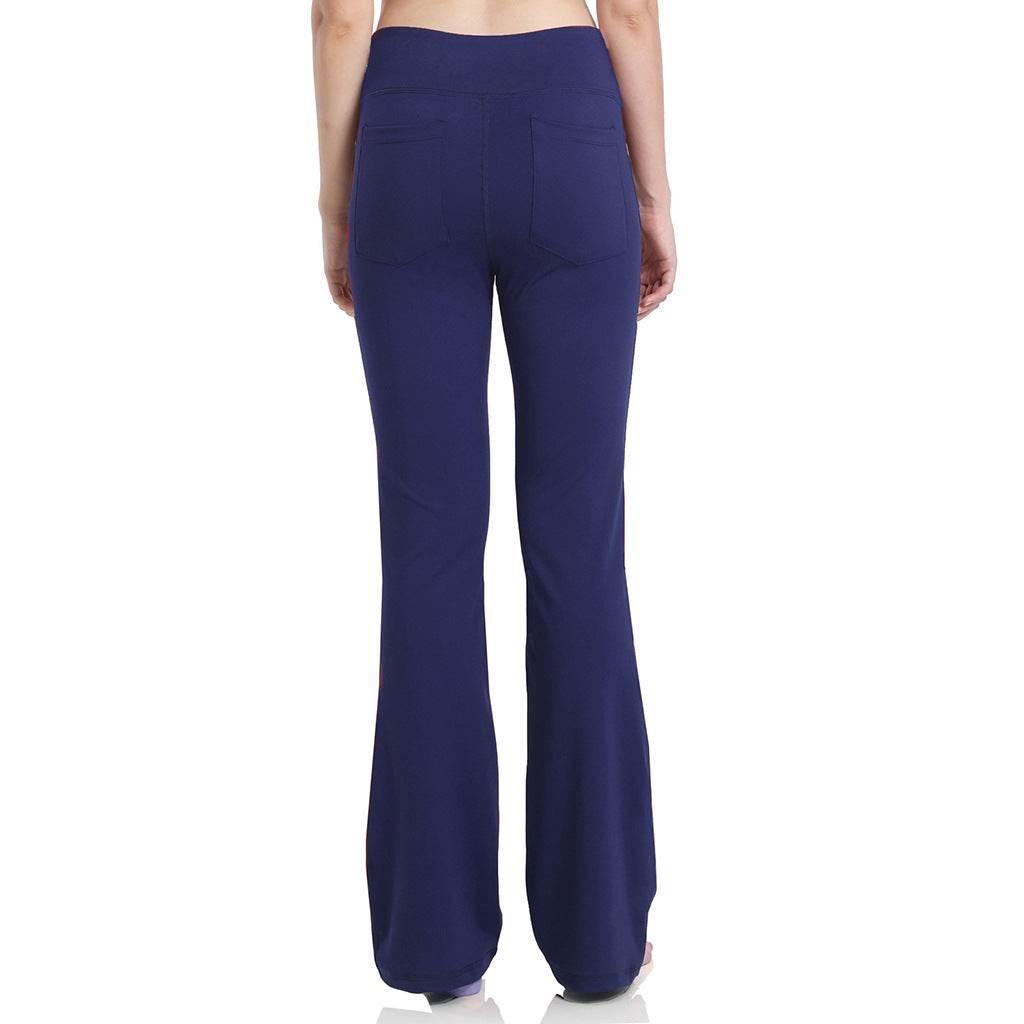 Ogilvy Mather Solid Elegant Female Lady Women's Legs Pants Palazzo Flared Wide Killer High Waist OL Ladies Career Long Trousers - Empire P.E