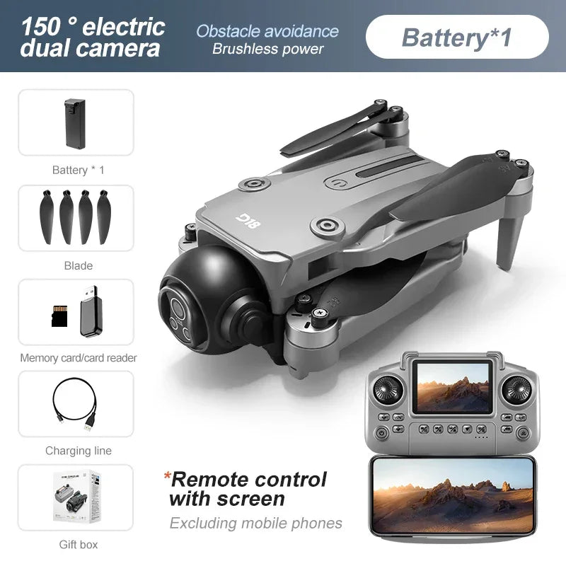 New D18 RC Drone 8K Professional HD Dual Camera