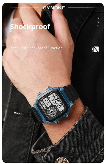 SYNOKE Digital Watches Men Sports Luminous Multifunction Waterproof Women Wristwatch Outdoor and Running Student Seven Lights - Empire P.E