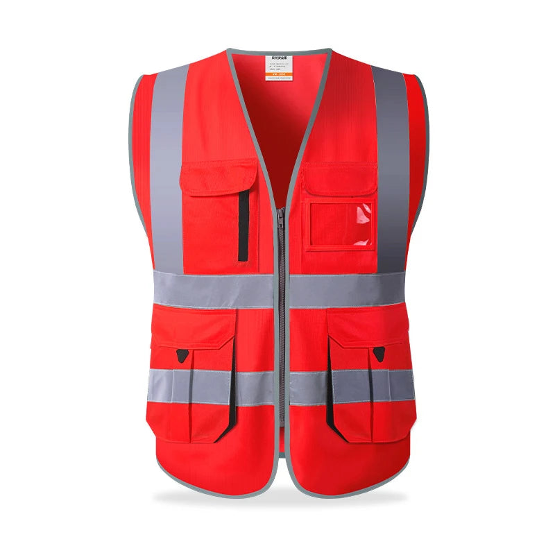 Reflective Safety Vest Multi Pockets Workwear