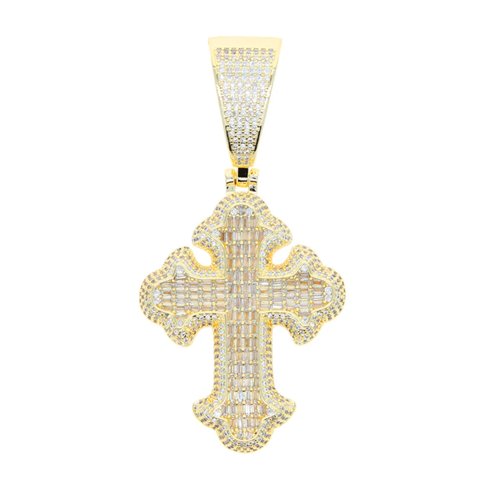 Iced Out Cross Pendant Necklace