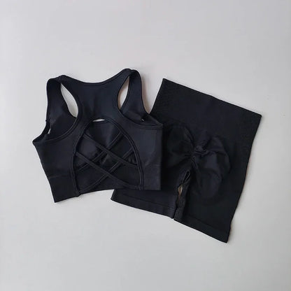 2 PCS Women's Seamless Yoga Set Sexy Sport - Empire P.E