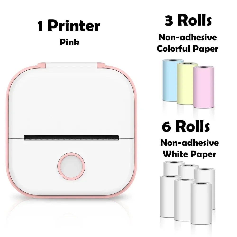 Portable Mini Wireless Thermal Pocket Printer Self-adhesive Stickers - Empire P.E