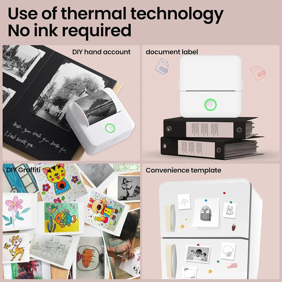 Mini Portabl Printer Inkless Sticker Maker - Empire P.E