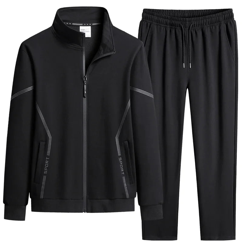 Men's Casual Solid Color Tracksuit Set