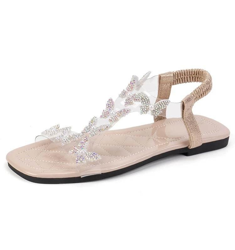 Women's Sandals Bohemia Style Sandals Summer 2025 New Flat Sandalias Mujer Beach PVC Sandals Summer Shoes Woman Elegant Footwear - Empire P.E