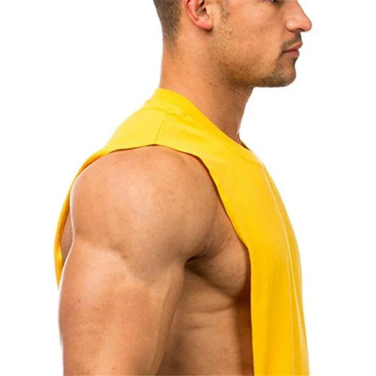 Gym Clothing Men Sides Cut Off T-shirts Dropped Armholes - Empire P.E